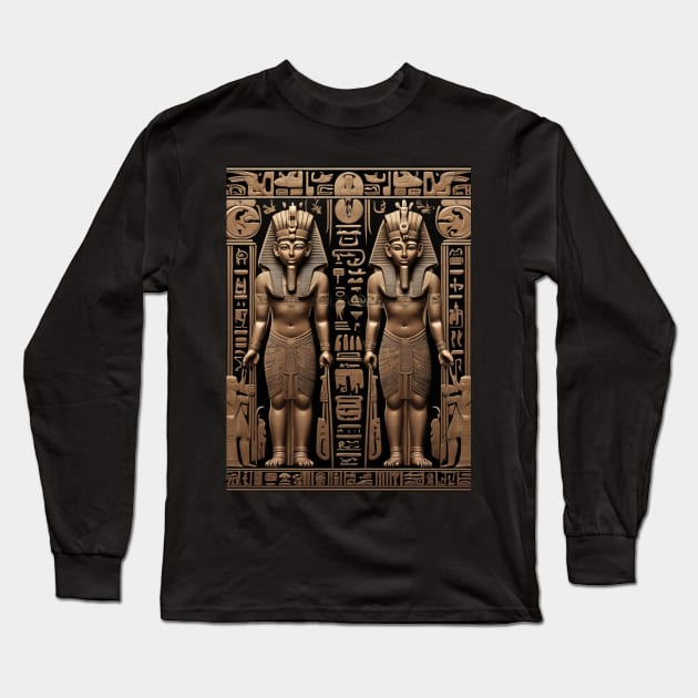 Egyptian hieroglyphs Long Sleeve T-Shirt by likbatonboot